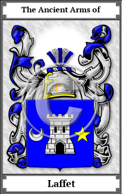 Laffet Family Crest Download (JPG)  Book Plated - 150 DPI