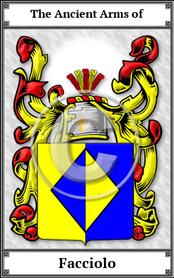 Facciolo Family Crest Download (JPG) Book Plated - 600 DPI