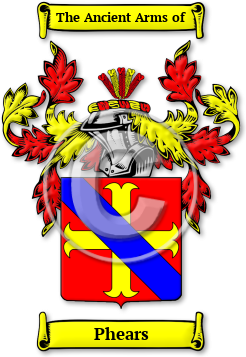Phears Family Crest Download (jpg) Legacy Series - 150 DPI