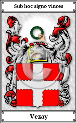Vezay Family Crest Download (JPG)  Book Plated - 150 DPI