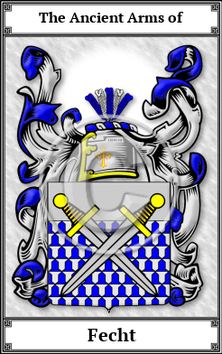 Fecht Family Crest Download (JPG)  Book Plated - 150 DPI