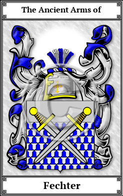 Fechter Family Crest Download (JPG)  Book Plated - 150 DPI