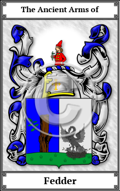 Fedder Family Crest Download (JPG)  Book Plated - 150 DPI