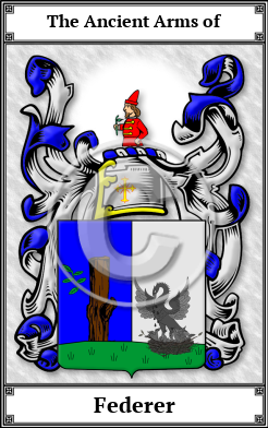 Federer Family Crest Download (JPG)  Book Plated - 150 DPI