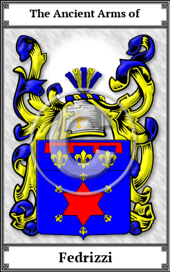 Fedrizzi Family Crest Download (JPG) Book Plated - 600 DPI