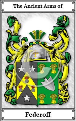 Federoff Family Crest Download (JPG) Book Plated - 600 DPI