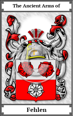 Fehlen Family Crest Download (JPG) Book Plated - 600 DPI