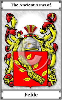 Felde Family Crest Download (JPG) Book Plated - 600 DPI