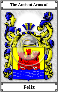 Feliz Family Crest Download (JPG)  Book Plated - 150 DPI