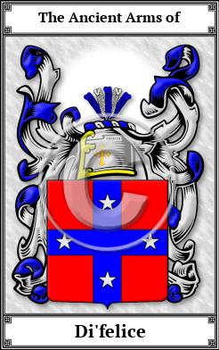 Di'felice Family Crest Download (JPG)  Book Plated - 150 DPI