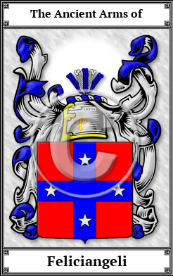 Feliciangeli Family Crest Download (JPG) Book Plated - 600 DPI