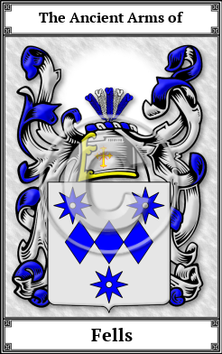 Fells Family Crest Download (JPG)  Book Plated - 150 DPI