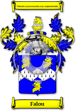 Falou Family Crest Download (jpg) Legacy Series - 150 DPI