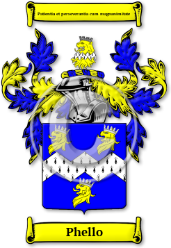Phello Family Crest Download (JPG) Legacy Series - 600 DPI