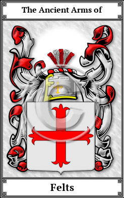 Felts Family Crest Download (JPG)  Book Plated - 150 DPI