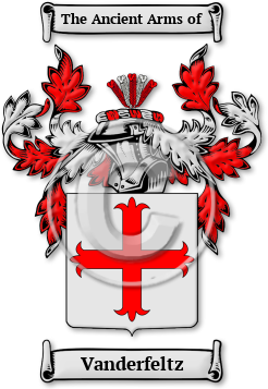 Vanderfeltz Family Crest Download (jpg) Legacy Series - 150 DPI