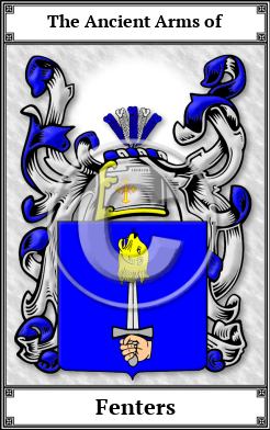 Fenters Family Crest Download (JPG)  Book Plated - 150 DPI