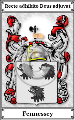 Fennessey Family Crest Download (JPG)  Book Plated - 150 DPI