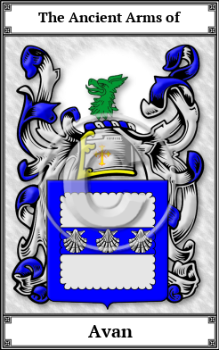 Avan Family Crest Download (JPG)  Book Plated - 150 DPI