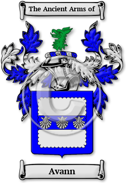 Avann Family Crest Download (jpg) Legacy Series - 150 DPI