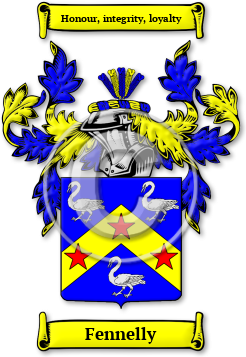 Fennelly Family Crest Download (jpg) Legacy Series - 150 DPI