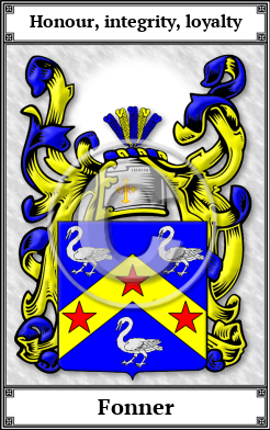 Fonner Family Crest Download (JPG)  Book Plated - 150 DPI