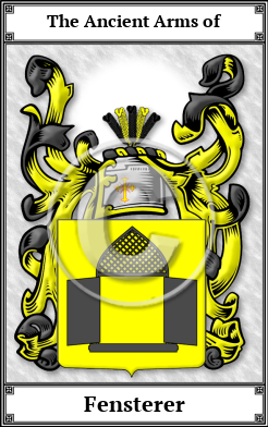 Fensterer Family Crest Download (JPG)  Book Plated - 150 DPI