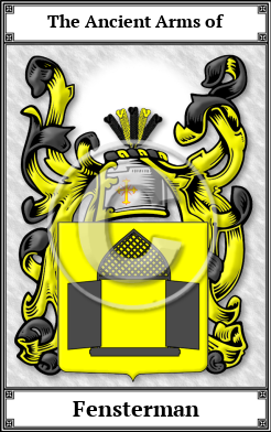 Fensterman Family Crest Download (JPG)  Book Plated - 150 DPI