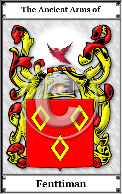 Fenttiman Family Crest Download (JPG)  Book Plated - 150 DPI