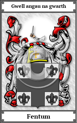 Fentum Family Crest Download (JPG)  Book Plated - 150 DPI