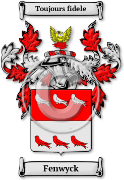 Fenwyck Family Crest Download (jpg) Legacy Series - 150 DPI