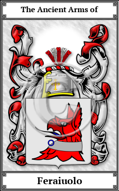 Feraiuolo Family Crest Download (JPG)  Book Plated - 150 DPI