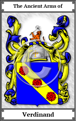 Verdinand Family Crest Download (JPG)  Book Plated - 150 DPI