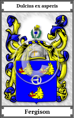 Fergison Family Crest Download (JPG) Book Plated - 300 DPI
