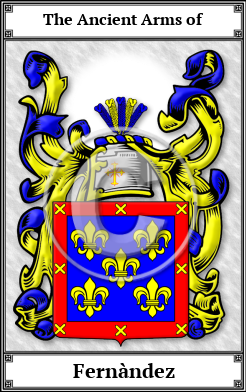 Fernàndez Family Crest Download (JPG)  Book Plated - 150 DPI