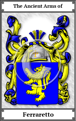 Ferraretto Family Crest Download (JPG) Book Plated - 600 DPI