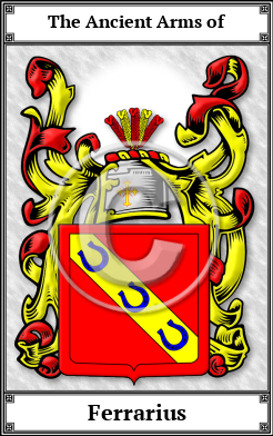 Ferrarius Family Crest Download (JPG)  Book Plated - 150 DPI