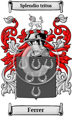 Ferrer Family Crest Download (JPG) Heritage Series - 600 DPI