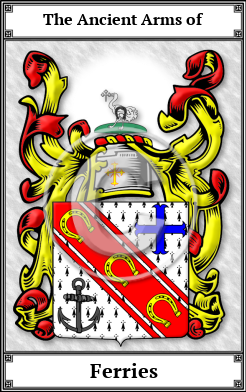 Ferries Family Crest Download (JPG)  Book Plated - 150 DPI