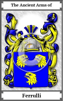 Ferrulli Family Crest Download (JPG)  Book Plated - 150 DPI