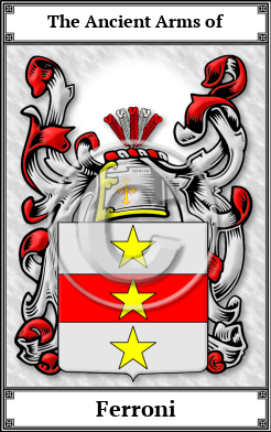 Ferroni Family Crest Download (JPG) Book Plated - 600 DPI