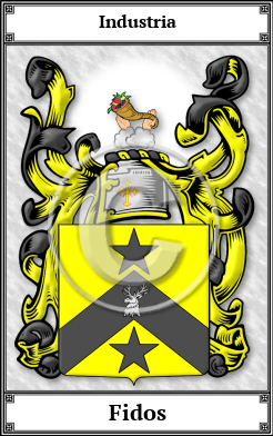 Fidos Family Crest Download (JPG)  Book Plated - 150 DPI
