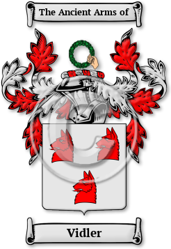 Vidler Family Crest Download (jpg) Legacy Series - 150 DPI