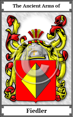 Fiedler Family Crest Download (JPG)  Book Plated - 150 DPI