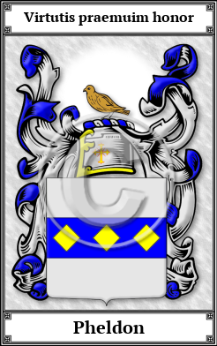 Pheldon Family Crest Download (JPG) Book Plated - 600 DPI