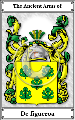 De figueroa Family Crest Download (JPG) Book Plated - 150 DPI