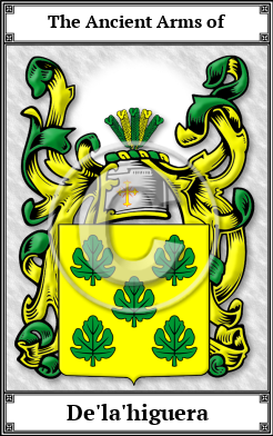 De'la'higuera Family Crest Download (JPG)  Book Plated - 150 DPI