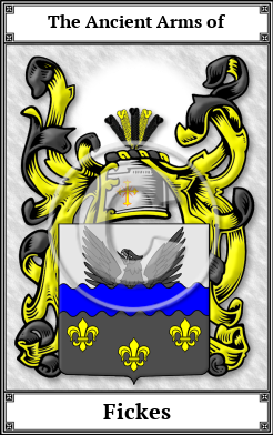 Fickes Family Crest Download (JPG) Book Plated - 600 DPI