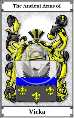 Vicka Family Crest Download (JPG) Book Plated - 600 DPI