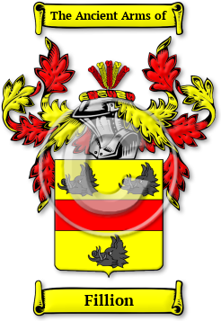 Fillion Family Crest Download (jpg) Legacy Series - 150 DPI